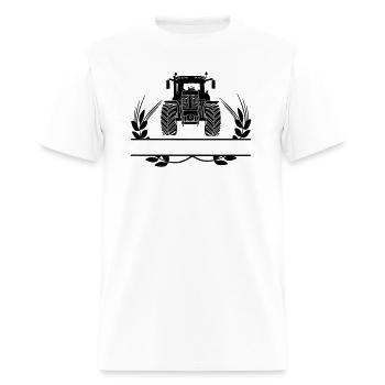 Farm tractor with grain stalks - Men's T-Shirt - white - Front - Jose (178cm)