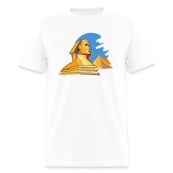 Sphinx and the pyramid - Men's T-Shirt - white - Front - Jose (178cm)