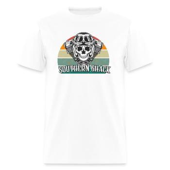 southern shack, skull, vintage - Men's T-Shirt - white - Front - Jose (178cm)