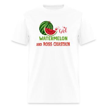 Just A Who Loves Watermelon And Ross Chastain - Men's T-Shirt - white - Front - Jose (178cm)