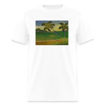 Tropical palm Trees - Men's T-Shirt - white - Front - Jose (178cm)