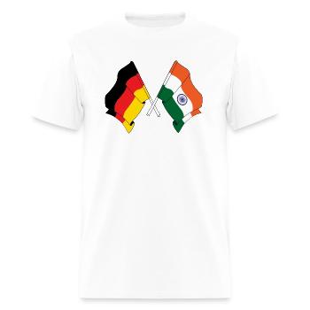 Flag of Germany and flag of India - Men's T-Shirt - white - Front - Jose (178cm)