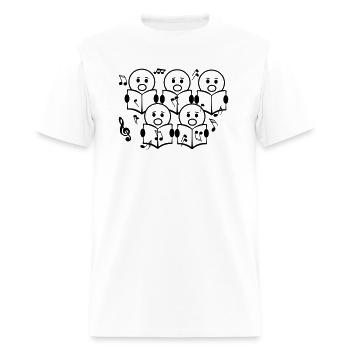 Choir logo with singers - Men's T-Shirt - white - Front - Jose (178cm)