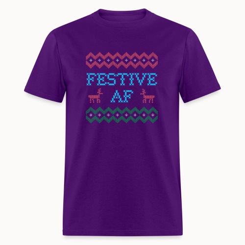 Festive AF Ugly Christmas Sweater - Men's T-Shirt