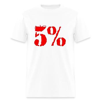 5 percent Nutrition - Men's T-Shirt - white - Front - Jose (178cm)