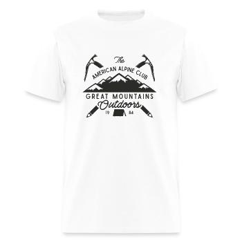 American Alpine Club Great Mountain - Men's T-Shirt - white - Front - Jose (178cm)