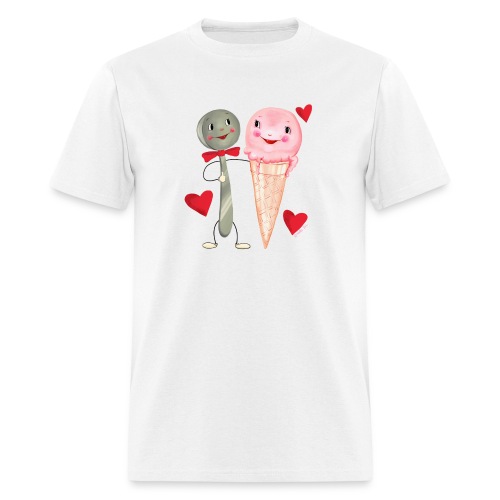 Anthropomorphic Spoon and Ice Cream - Men's T-Shirt