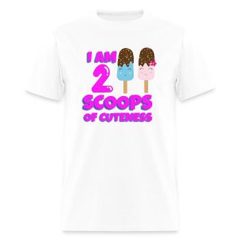 I Am 2 Scoops Of Cuteness - Men's T-Shirt - white - Front - Jose (178cm)