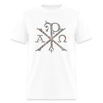 Symbol beginning end Alpha Omega God Christian - Men's T-Shirt - white - Front - Jose (178cm)