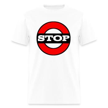 slogan - Men's T-Shirt - white - Front - Jose (178cm)
