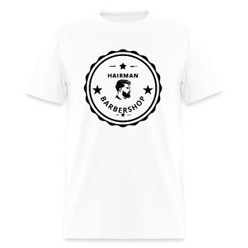 Black Circle Barbershop Logo Logo - Men's T-Shirt - white - Front - Jose (178cm)