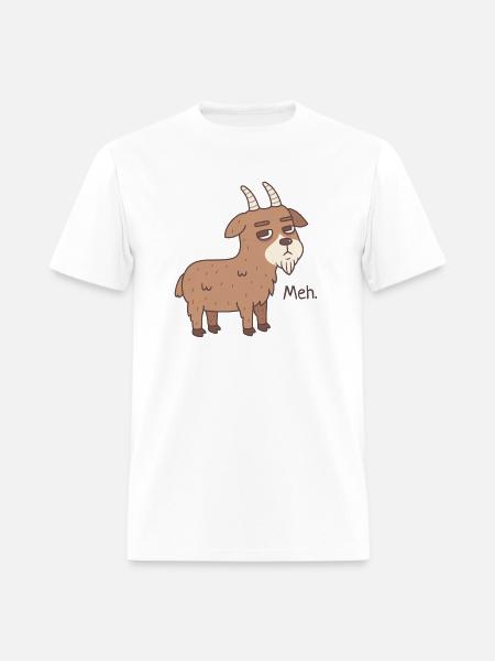 Goat Meh Funny Doodle - Men's T-Shirt - white