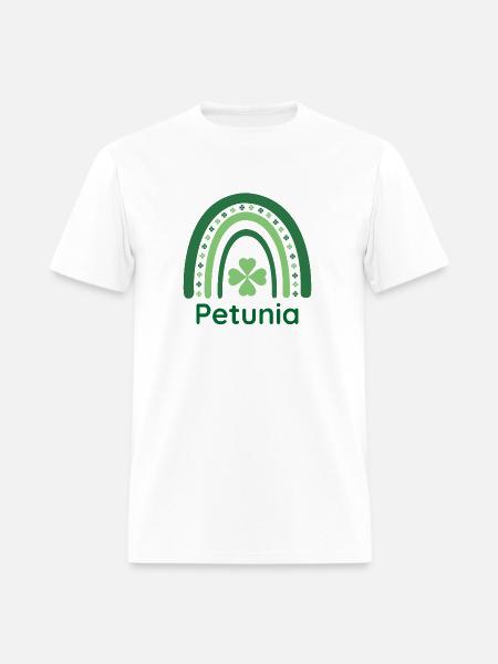 Petunia Clover Charm Boho Rainbow - Men's T-Shirt - white