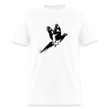 Art 4 Pheasant hunting artsy style - Men's T-Shirt - white - Front - Jose (178cm)
