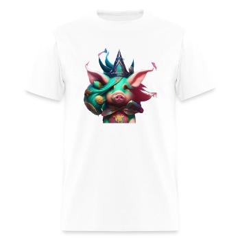pig - Men's T-Shirt - white - Front - Jose (178cm)