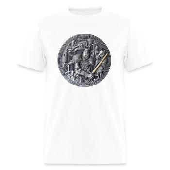 Templar Knight sword shield - Men's T-Shirt - white - Front - Jose (178cm)