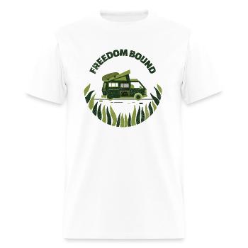 Freedom Bound Camping - Men's T-Shirt - white - Front - Jose (178cm)