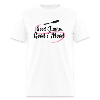 Good Lashes, Good Mood - Men's T-Shirt - white - Front - Jose (178cm)