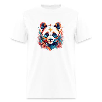 Flowers Panda Art - Men's T-Shirt - white - Front - Jose (178cm)