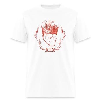 Cœur et couronne - T-shirt Homme - blanc - Devant - Jose (178cm)