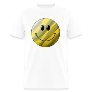 Camo Smiling Happy Face - Men's T-Shirt - white - Front - Jose (178cm)