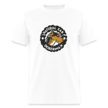 natural ear doberman - Men's T-Shirt - white - Front - Jose (178cm)