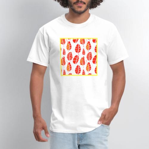 Elegant Leaf Art Neon Aesthetics - Men's T-Shirt