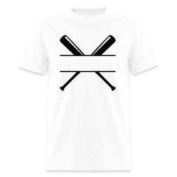 Baseball monogram, baseball bat - Men's T-Shirt - white - Front - Jose (178cm)