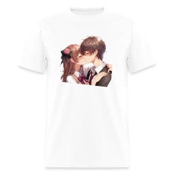 Anime Couple Love - Men's T-Shirt - white - Front - Jose (178cm)