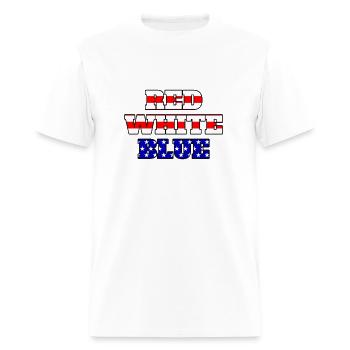 Red White Blue Flag - Men's T-Shirt - white - Front - Jose (178cm)