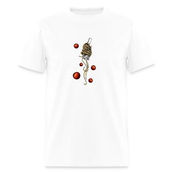 Spagetti And Meatball - Men's T-Shirt - white - Front - Jose (178cm)