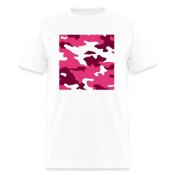 Pink Army Camo Pattern - Men's T-Shirt - white - Front - Jose (178cm)