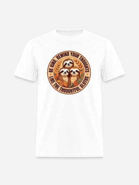 Be Kind Sloth - Men's T-Shirt - white