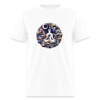 The Cosmic Yogi - Men's T-Shirt - white - Front - Jose (178cm)