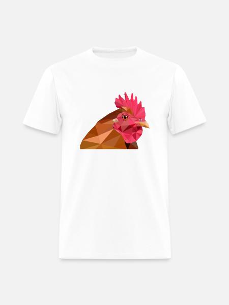 lowpoly rooster - Men's T-Shirt - white