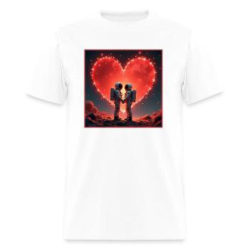 A Cosmic Romance - Men's T-Shirt - white - Front - Jose (178cm)