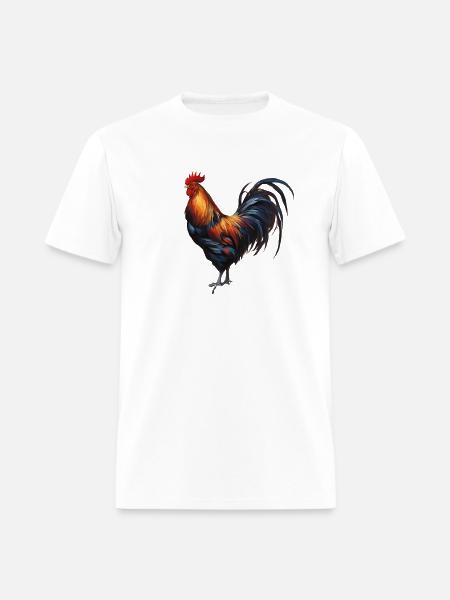 Rooster - "Cluck Commander" - Men's T-Shirt - white