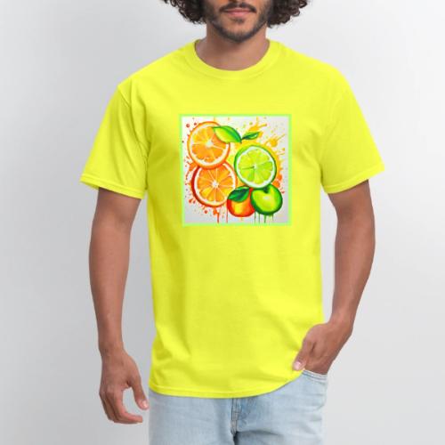 Neon Chaos Liquid Color Explosion - Men's T-Shirt
