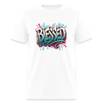 BLESSED - Men's T-Shirt - white - Front - Jose (178cm)