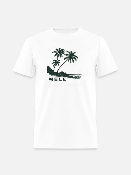 Mele Kalikimaka Palms - Men's T-Shirt - white