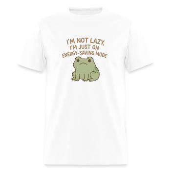 Sad Frog With Quote Meme Aesthetic Im not laz - Men's T-Shirt - white - Front - Jose (178cm)
