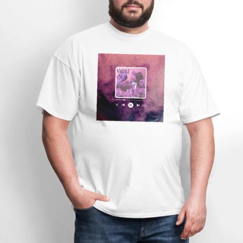 Blue White Basic Ocean Music Player Video Insta - Men's T-Shirt