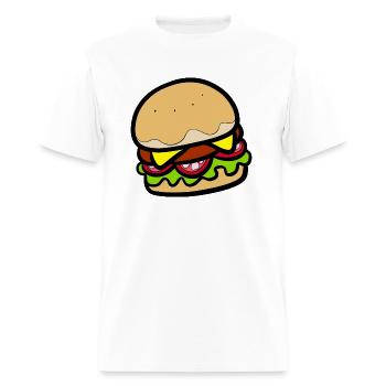 Hamburger - Men's T-Shirt - white - Front - Jose (178cm)