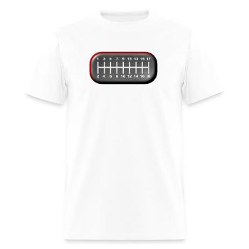 Fast and Furious-style stick shift knob - Men's T-Shirt - white - Front - Jose (178cm)