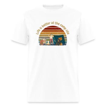 Life is better at the camp site - Men's T-Shirt - white - Front - Jose (178cm)