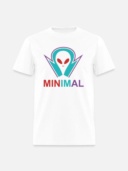 Minimal Alien - Men's T-Shirt - white