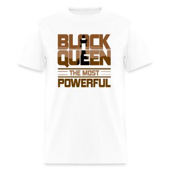 Black Queen The Most Powerful BLM - Men's T-Shirt - white - Front - Jose (178cm)