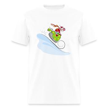 Santa Shreds the Slopes - Men's T-Shirt - white - Front - Jose (178cm)