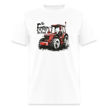 No Farmer No Food - Men's T-Shirt - white - Front - Jose (178cm)