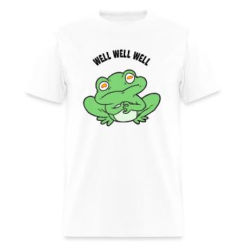 Well Well Well Funny Frog Art - Men's T-Shirt - white - Front - Jose (178cm)
